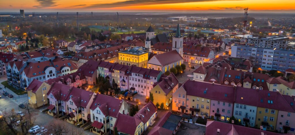 Polkowice z rzutu ptaka